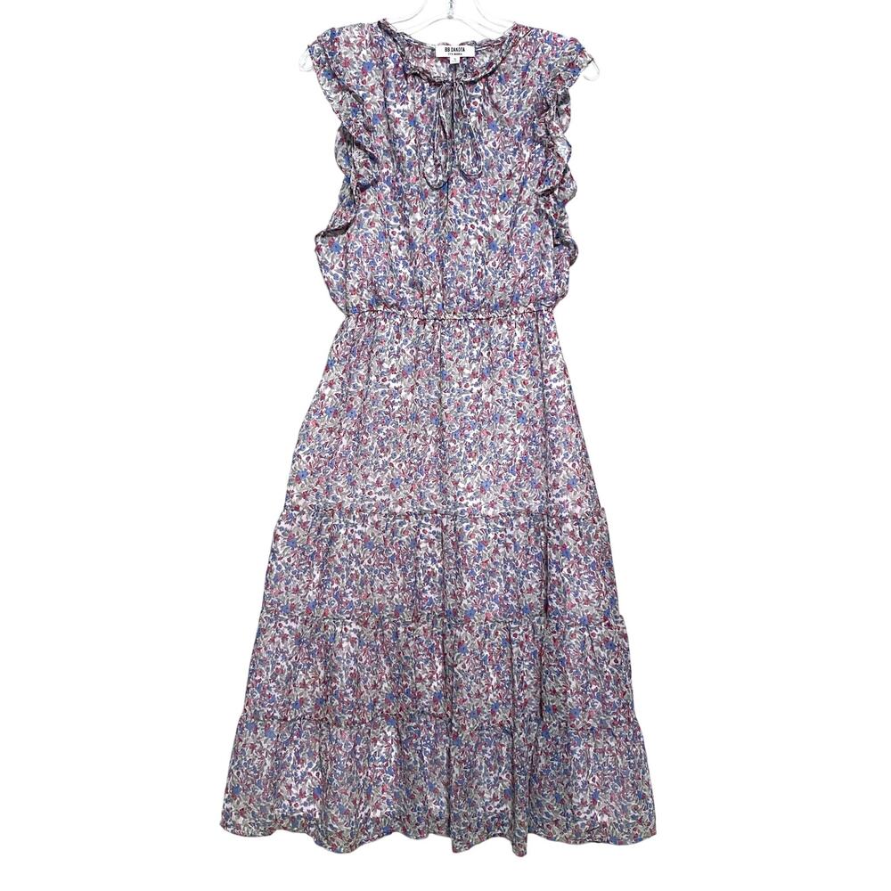 BB Dakota Steve Madden Floral Chiffon Ditsy Midi Dress S Lavender Cottagecore
